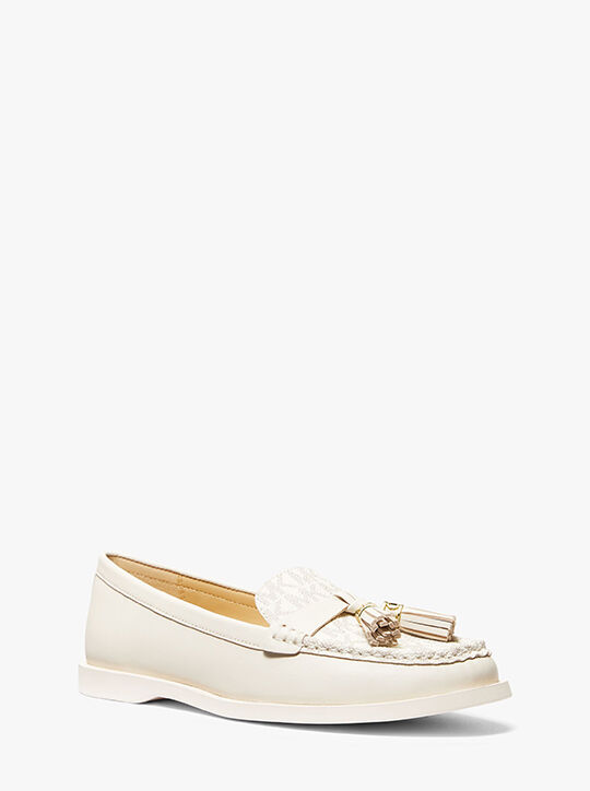 michael kors kiernan leather and signature logo loafer