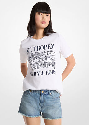 michael kors st  tropez cotton t shirt