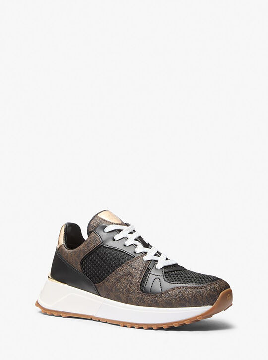 michael kors jaime mixed media trainer