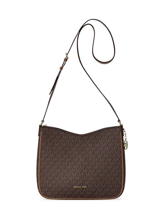 michael kors nayla medium signature logo messenger bag