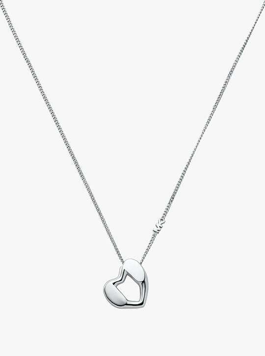 michael kors gold plated sterling silver heart pendant necklace