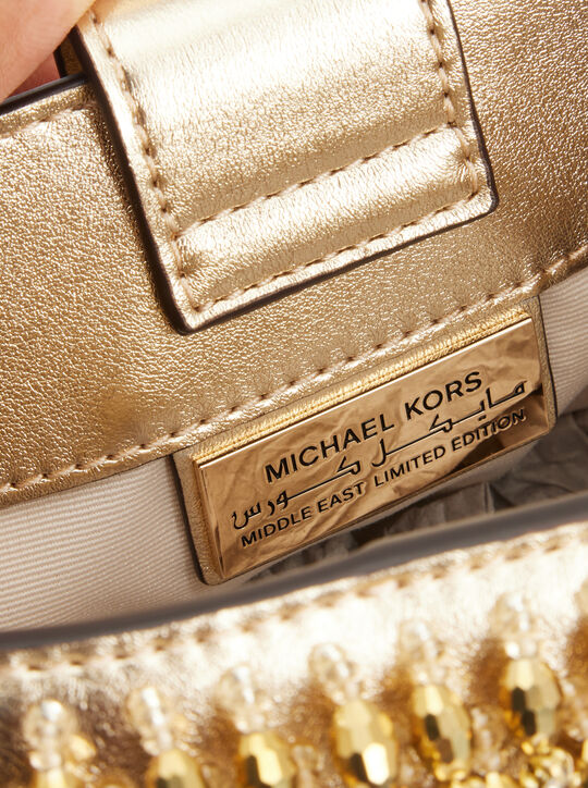 Limited-Edition Rosie Extra-Small Embellished Metallic Bucket Bag michael kors limited edition rosie extra small embellished metallic bucket bag