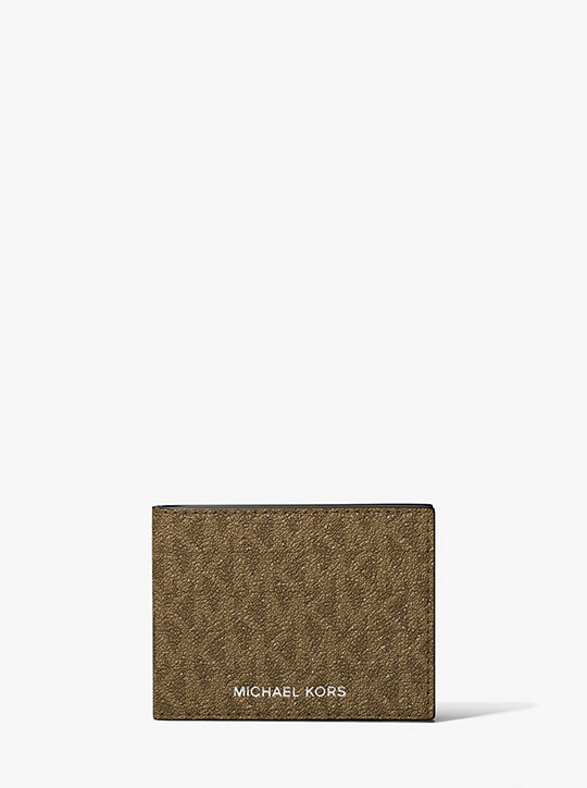 michael kors harrison logo billfold wallet with passcase