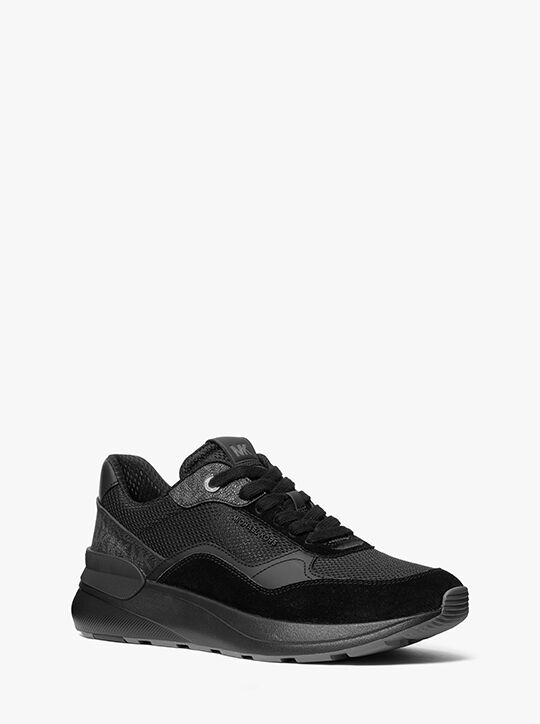 michael kors trevor mixed media trainer