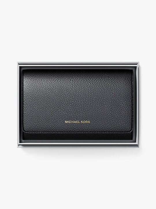 Jet Set Large Pebbled Leather Wallet michael kors jet set large pebbled leather wallet