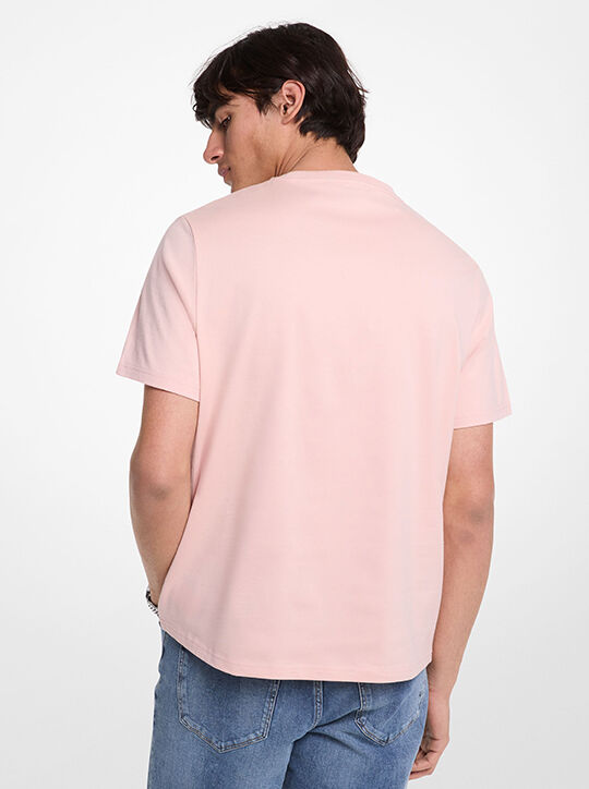 تي شيرت قطني منقوش بشعار الماركة michael kors تي شيرت قطني منقوش بشعار الماركة