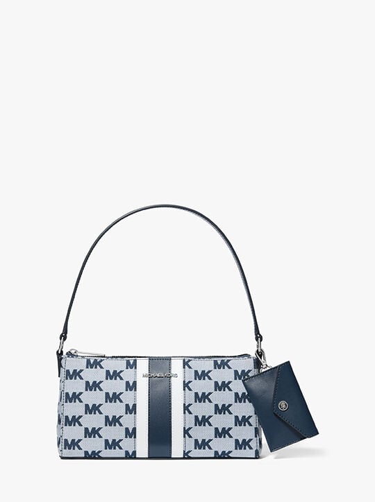 michael kors حقيبة فينسنت متوسطة الحجم من الجاكار مع حافظة بطاقات