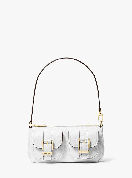 michael kors zoe small pebbled leather pochette