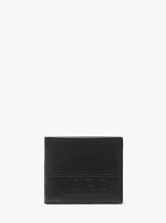 Hudson Pebbled Leather Billfold Wallet With Coin Pouch | Michael 