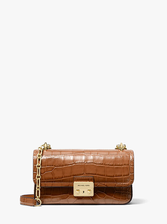 Tribeca Small Crocodile Embossed Leather Crossbody Bag michael kors tribeca small crocodile embossed leather crossbody bag