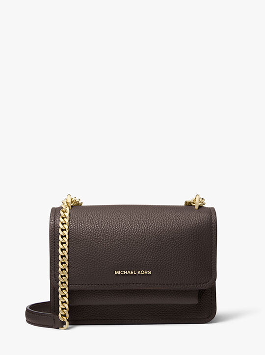 michael kors claire small pebbled leather convertible shoulder bag