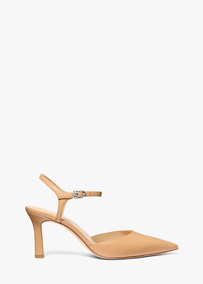 michael kors حذاء أمارا الجلدي متوسط   الارتفاع