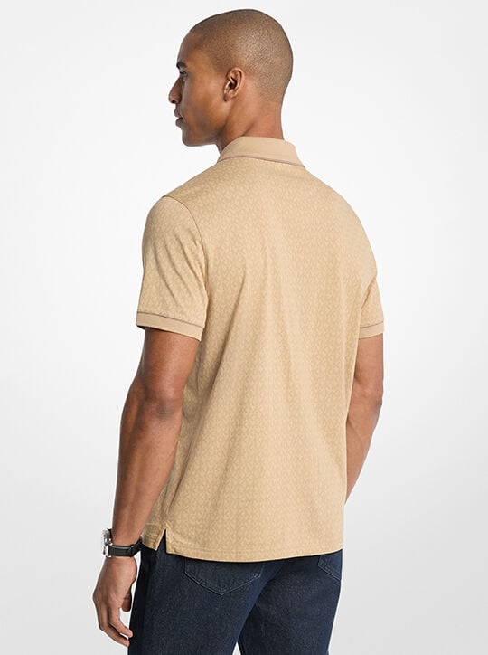 Signature Logo Cotton Jersey Polo Shirt michael kors signature logo cotton jersey polo shirt