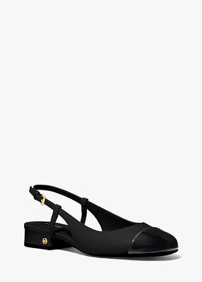 michael kors perla leather slingback flat