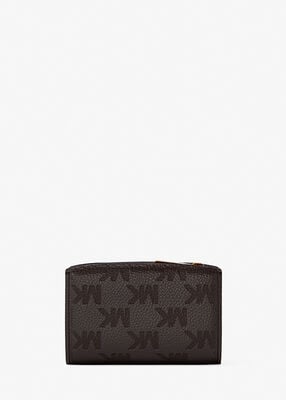 michael kors bryant medium logo embossed leather wallet