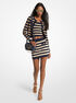 michael kors metallic striped knit mini skirt