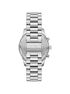 michael kors oversized lexington silver tone watch