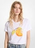 michael kors sequined lemon organic cotton jersey t shirt