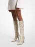 michael kors carly python embossed leather boot