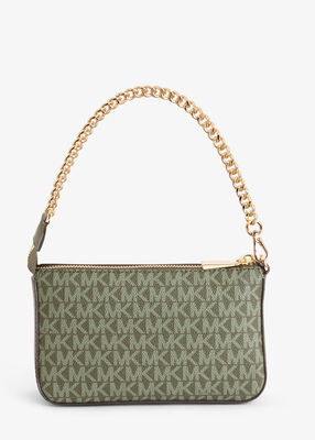 michael kors jet set medium signature logo pochette