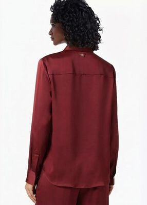 michael kors satin bow blouse