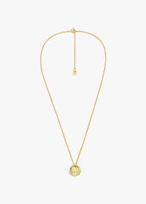 michael kors logo pendant necklace