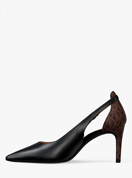 michael kors leather slingback pump