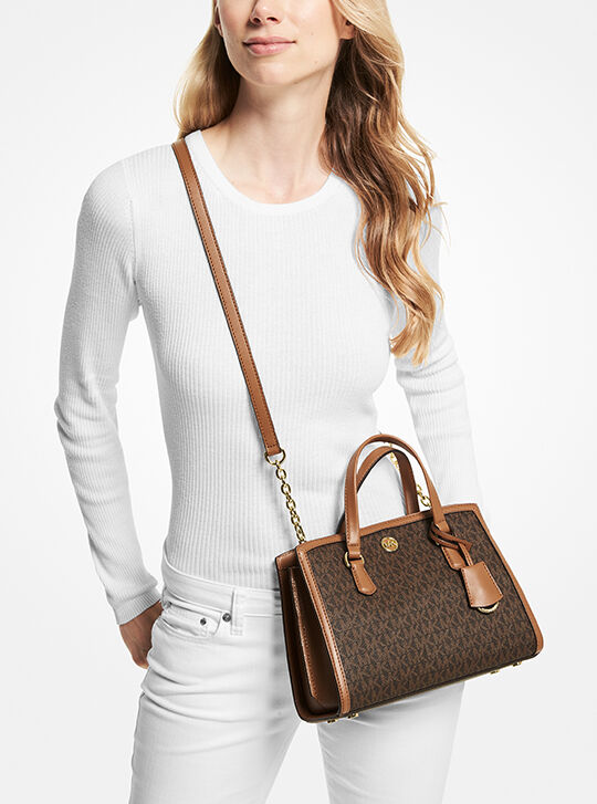 Chantal Small Logo Messenger Bag, BRN/ACORN | Michael Kors KSA