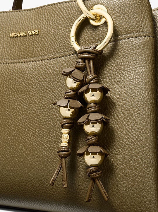 Embellished Floral Bag Charm michael kors embellished floral bag charm