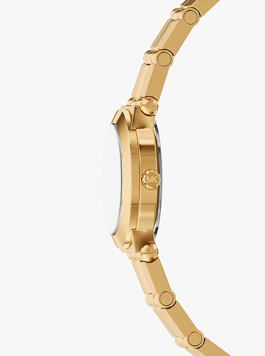 Michael Kors Billie Three-Hand Gold-Tone Stainless Steel Watch michael kors billie three hand gold tone stainless steel watch