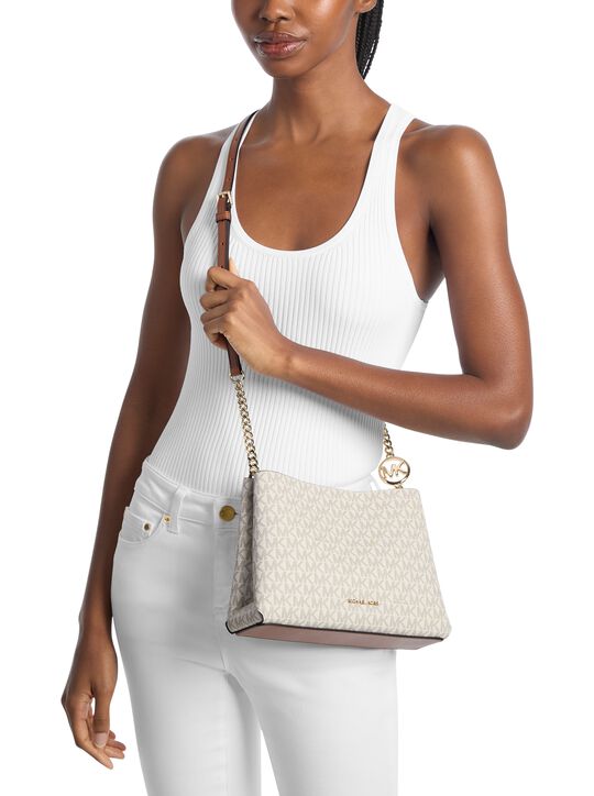 Christina Small Signature Logo Crossbody Bag michael kors christina small signature logo crossbody bag