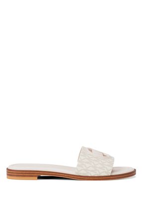 michael kors carissa signature logo slide sandal