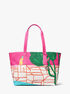 michael kors x christina zimpel large cotton canvas tote bag