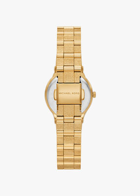 michael kors petite billie frosted gold tone watch