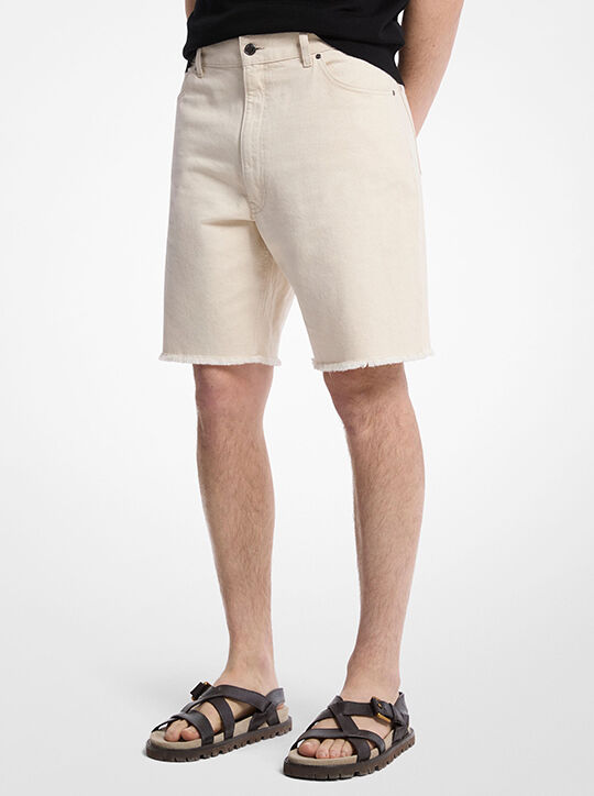 michael kors frayed denim shorts