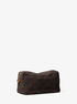 michael kors bryant small logo embossed suede convertible crossbody bag