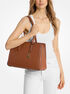 michael kors laila medium leather tote bag