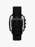 michael kors oversized rhys black tone and silicone watch