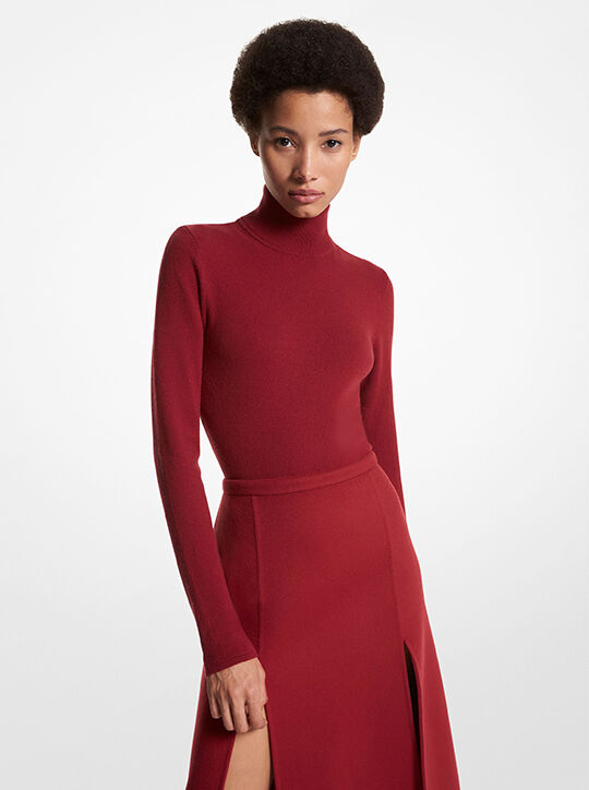 michael kors stretch cashmere turtleneck bodysuit