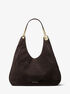 michael kors ellie large suede shoulder bag