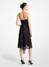 Lace Trim Satin Charmeuse Asymmetric Slip Dress michael kors lace trim satin charmeuse asymmetric slip dress