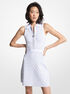 michael kors metallic logo jacquard polo dress