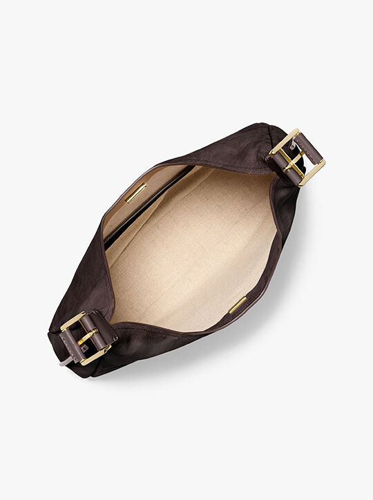 michael kors حقيبة كتف نوليتا كبيرة من جلد النوبوك