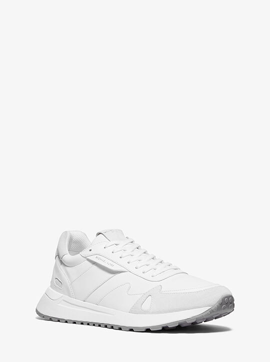 michael kors miles nylon and leather trainer