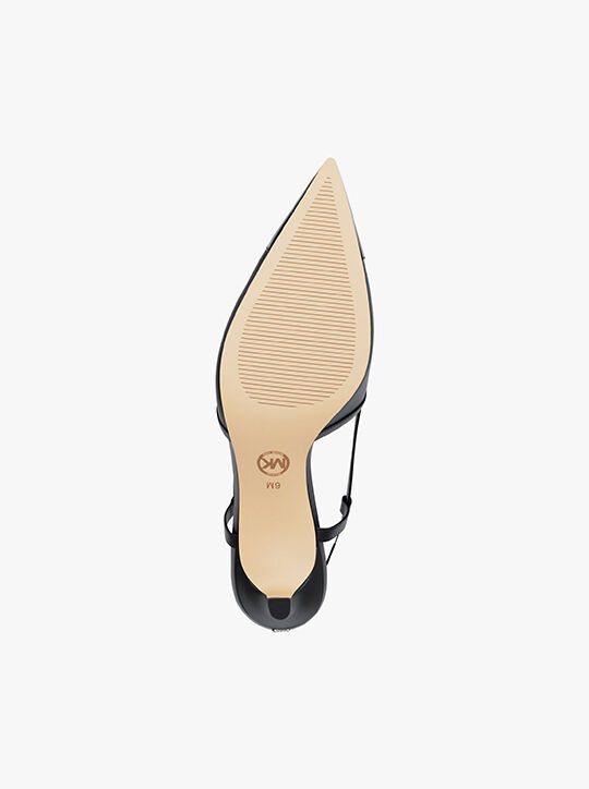 michael kors alora leather slingback pump