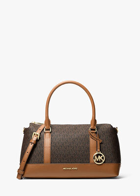 michael kors andie medium signature logo satchel