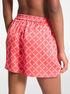 michael kors empire logo print satin shorts