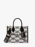 michael kors mirella small logo jacquard crossbody bag
