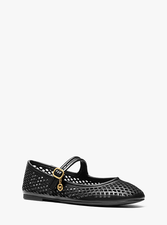 Nellie Flex Laser-Cut Leather Flat michael kors nellie flex laser cut leather flat