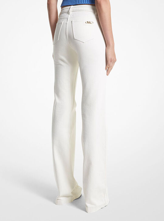 جينز واسع بحزام من الدنيم michael kors جينز واسع بحزام من الدنيم